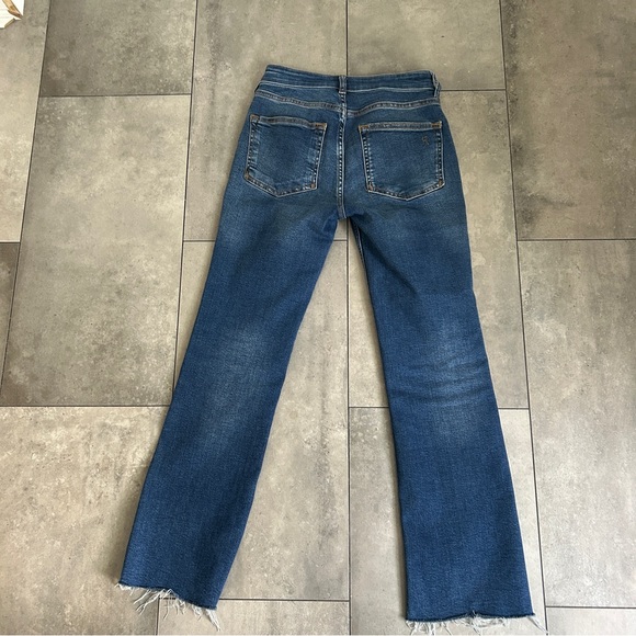 Anthropologie pilcro mid rise blue straight boot jeans size 26 - Picture 3 of 7